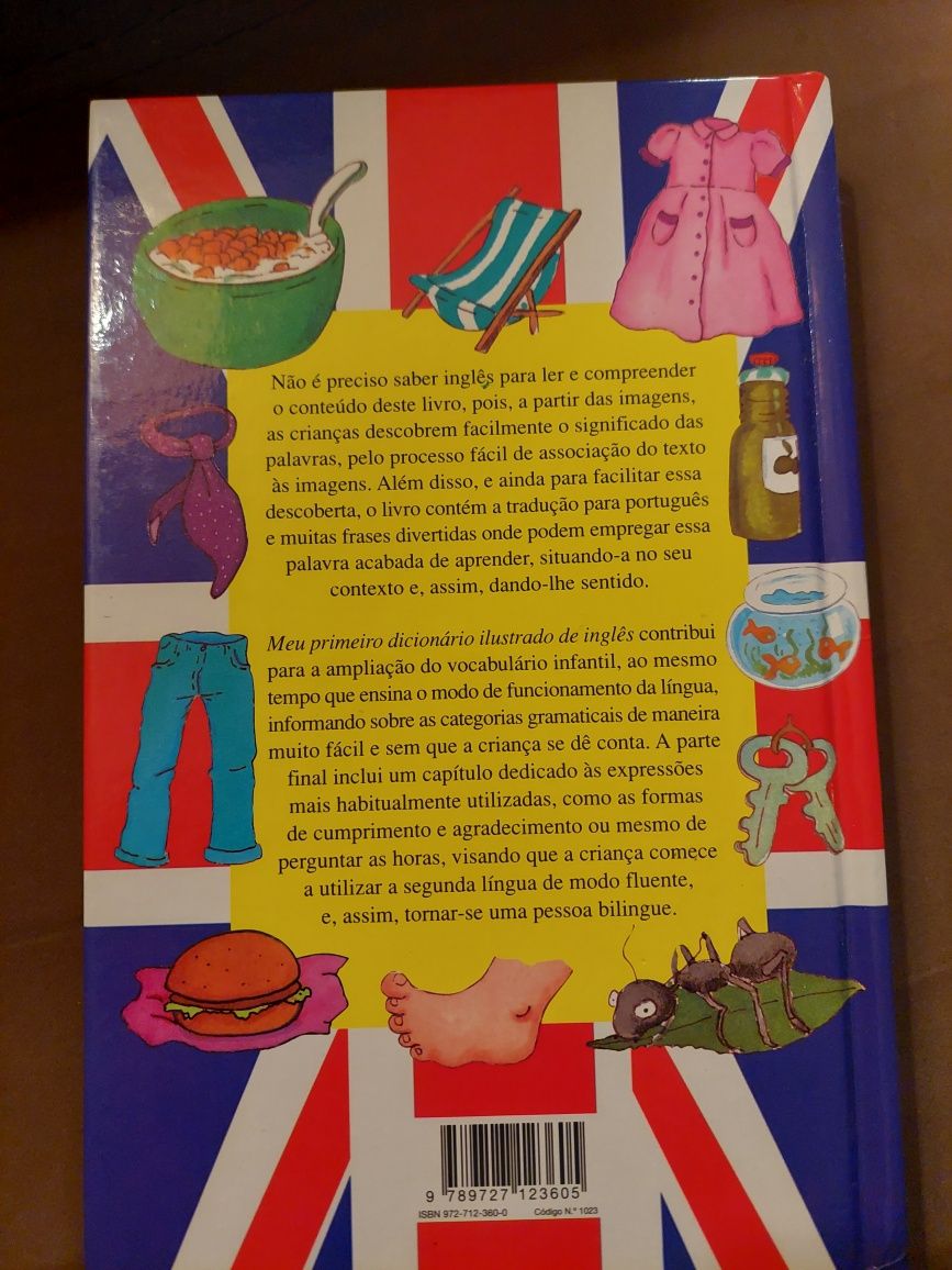 Livro dicionário inglês ilustrado