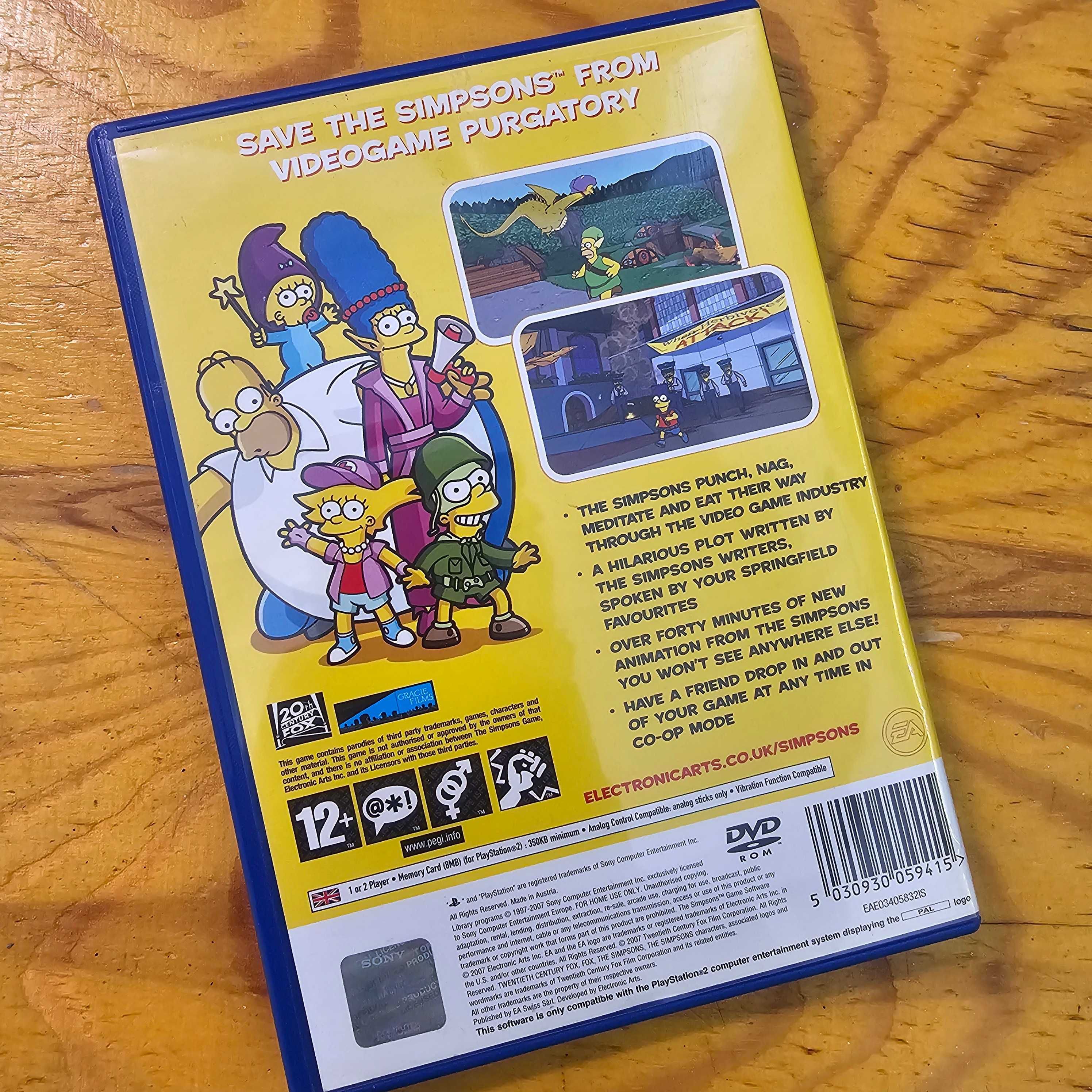 THE SIMPSONS GAME PlayStation 2 PS2 Komplet Stan Dobry- 6+/10