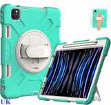 Etui do iPad Mini 6 8.3" z Podstawką i Paskiem na Ramię Miętowe