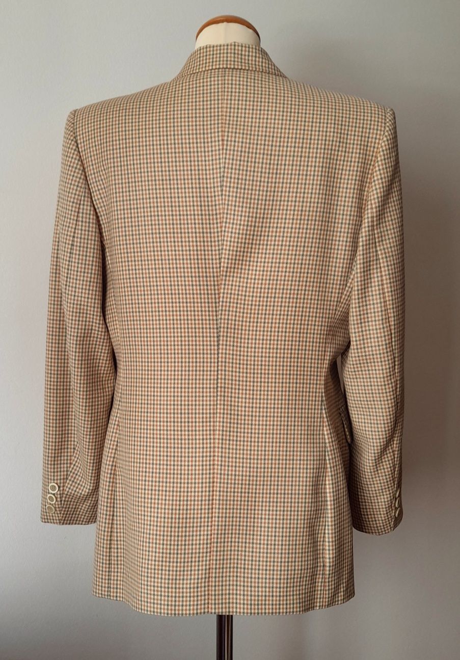 Blazer Vintage 80s/90s, ao xadrez, 45% lã. Tamanho M