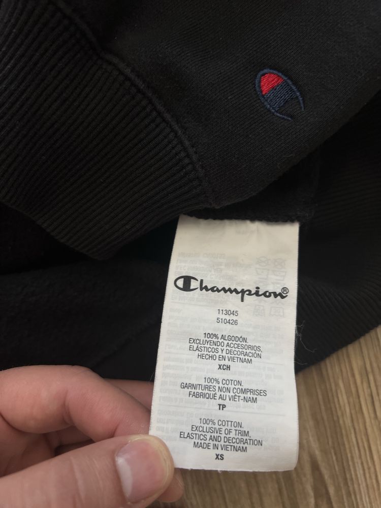 Худі Champion оригінал | Чорний | XS/S