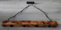 Lampa wisząca rustykalną loftowa drewniana drewno łańcuch belka loft