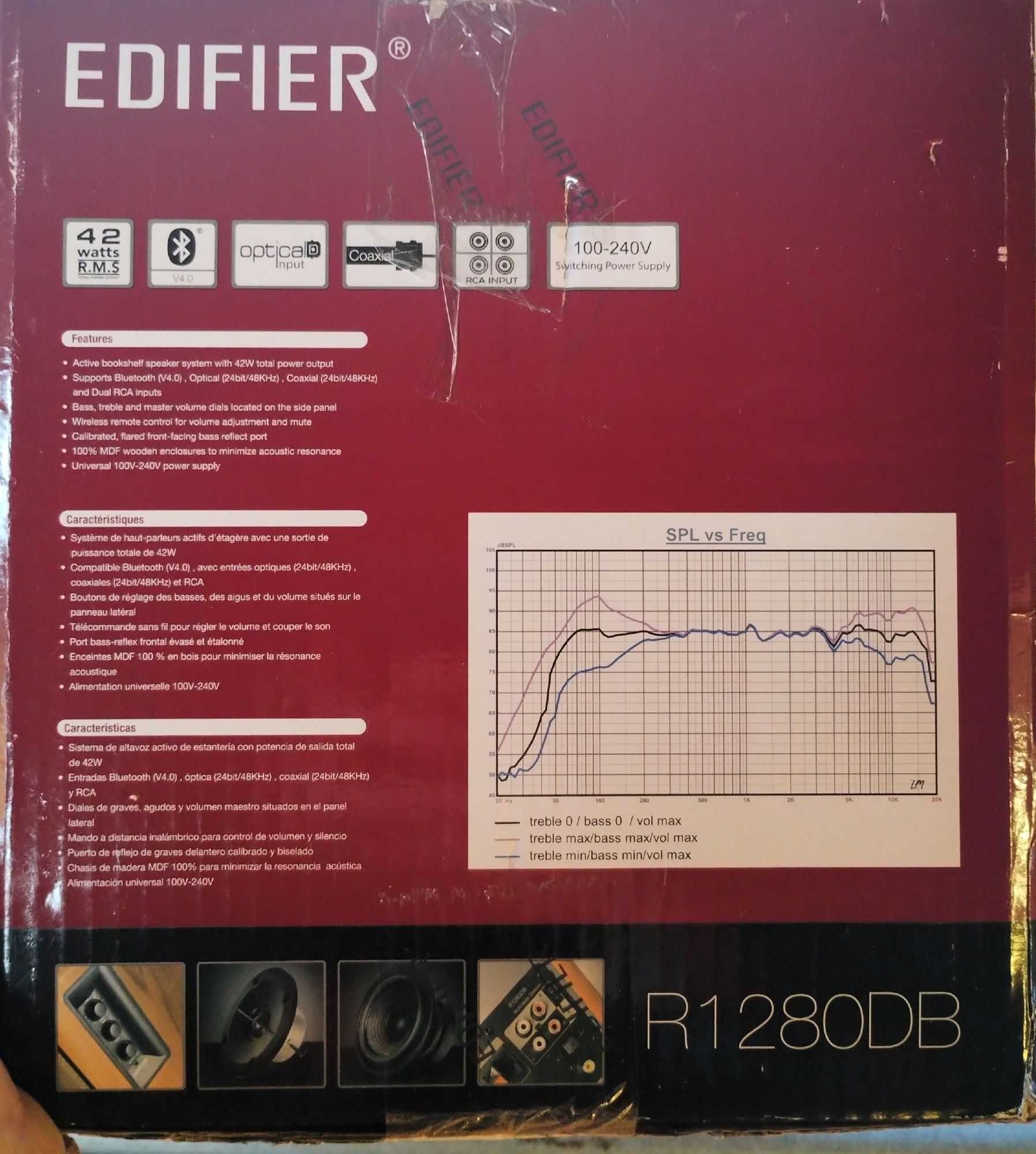 Edifier R1280DB Zasilane głośniki półkowe, Bluetooth, Wejście optyczne