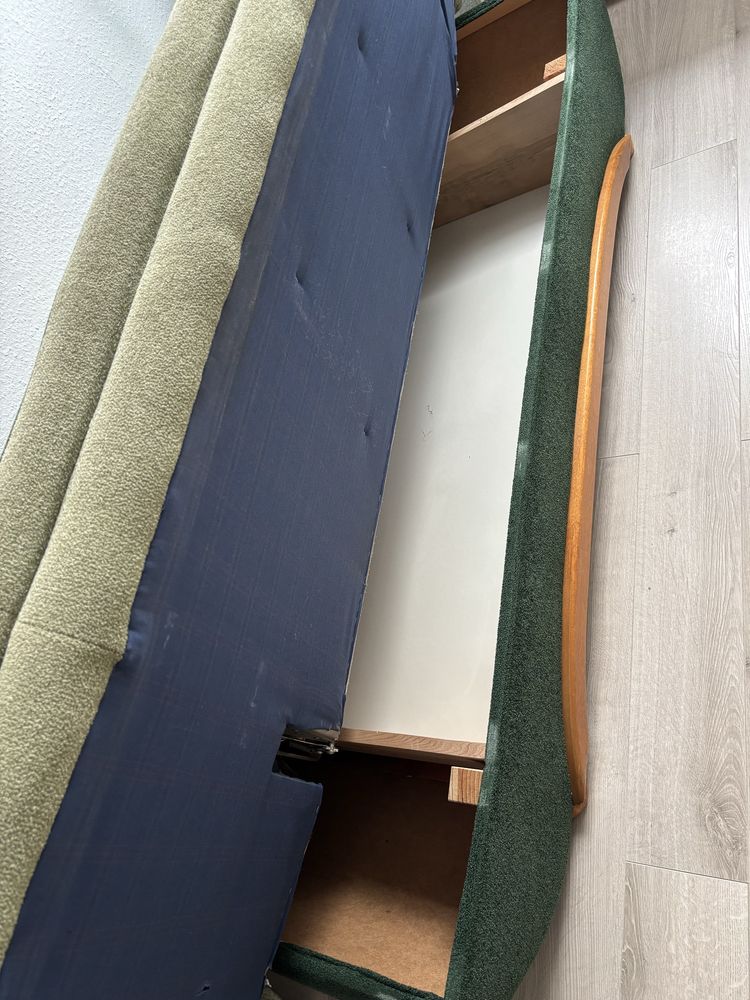 Wersalka rozkladana 200x120 zielen butelkowa