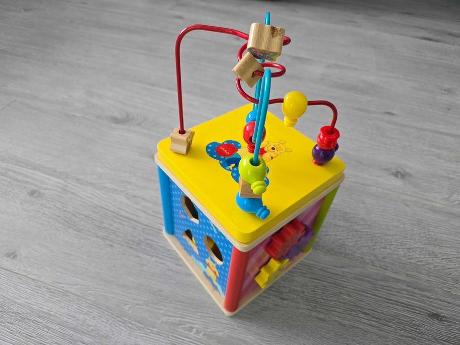 Kostka edukacyjna drewniana Kubuś Puchatek 5w1