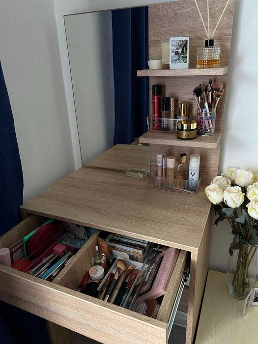 Столик туалетний косметичний з дзеркалом і шухлядою‼️ОПЛАТА ЧАСТАМИ 0%