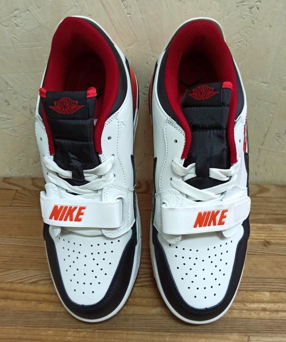 Nike Air Jordan Legacy 312 Low кроссовки мужские черно белые с красным