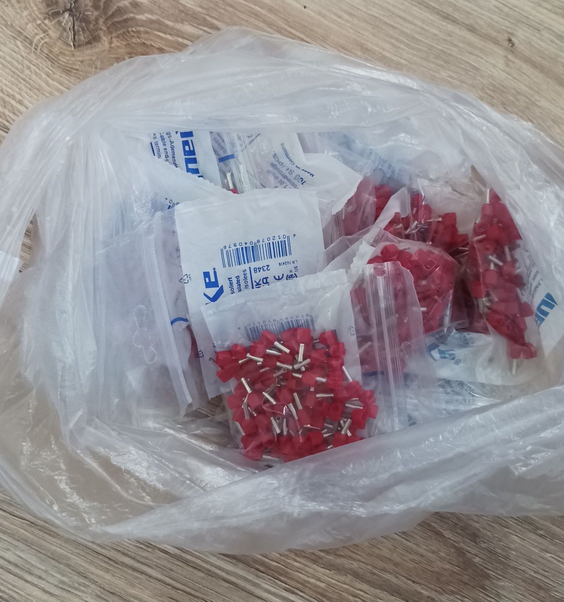 Końcówka, tulejka kablowa izolowana 2x1mm