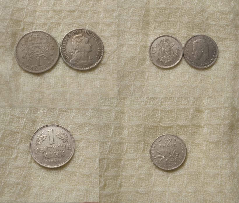Coleção de Moedas e Notas Antigas
