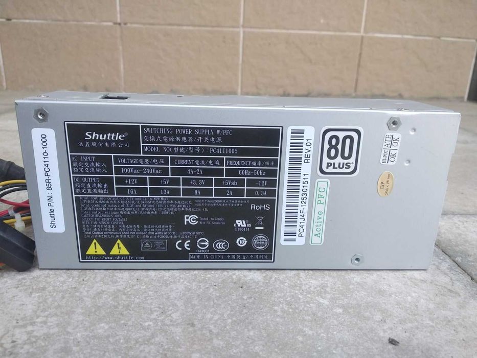 Блок живлення TFX  250W TFX  80+ Bronze  Active PFC 6 pin video