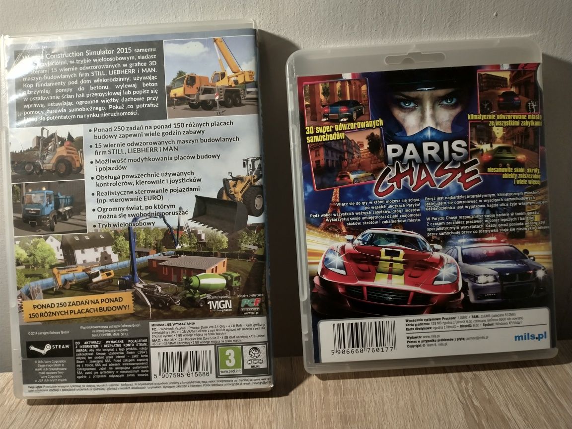 Płyty CD Gry Paris Chase i Syn.Bud 2015, i śmigłowców