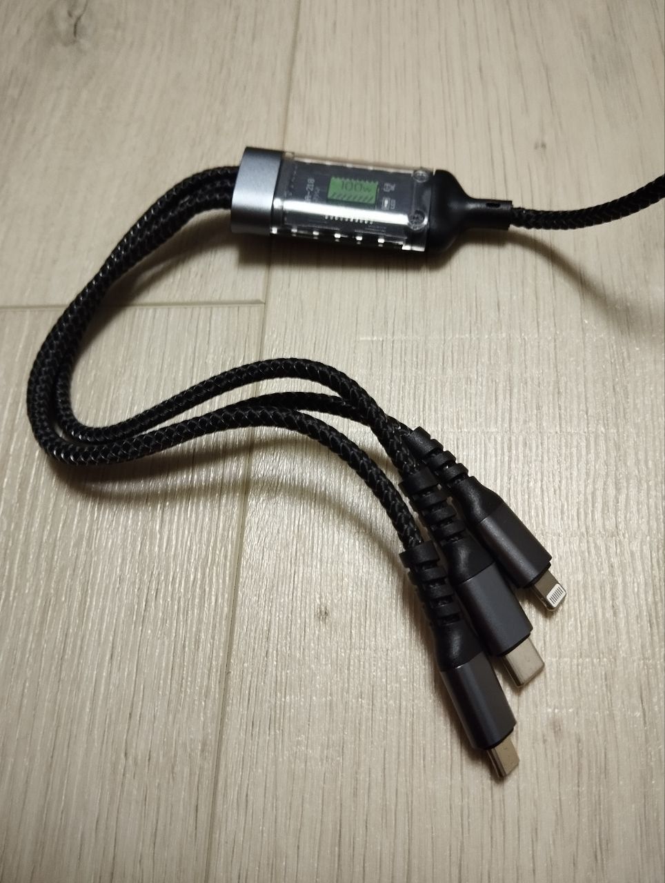 Шнур зарядки 3 в 1. Універсальная, micro USB, Type C, Lighting Apple