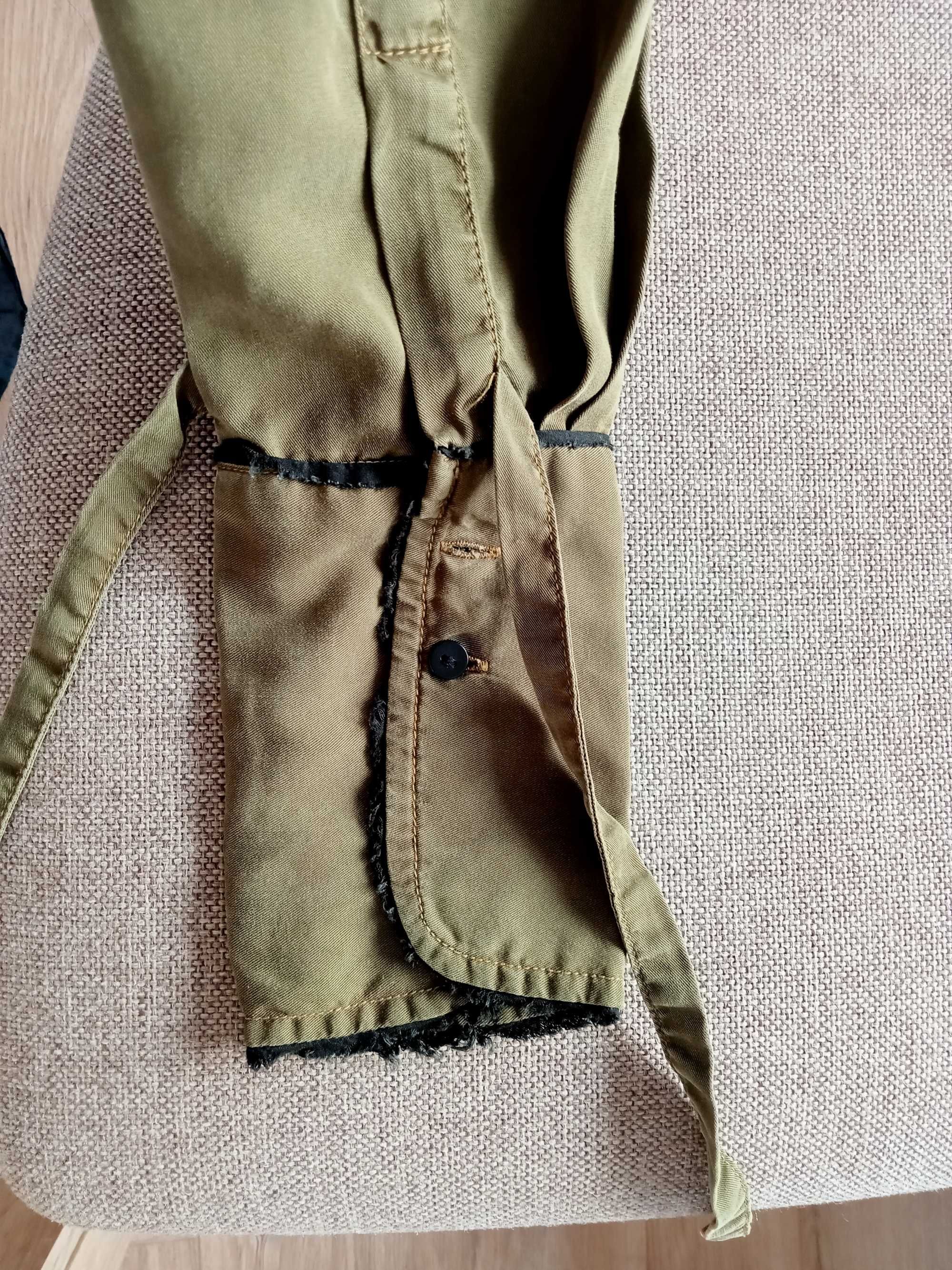 Koszula damska Zara denim Z1975 khaki