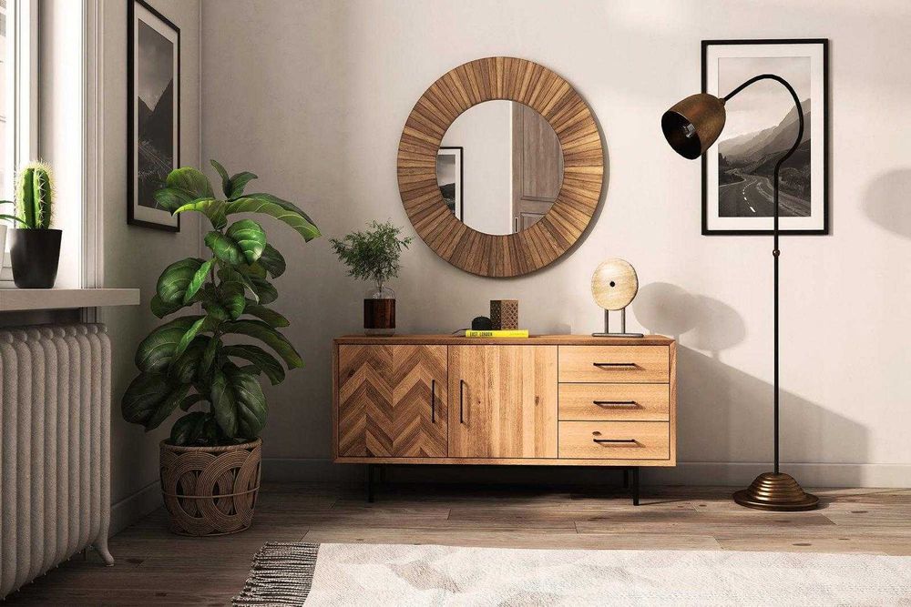 Móvel TV em carvalho com efeito espinha, nova ótimo estado