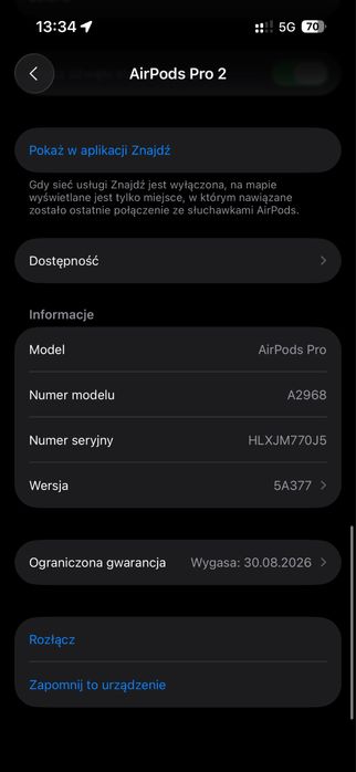 AirPods Pro2, Jak Nowe. Na Gwarancji, Oryginalne!