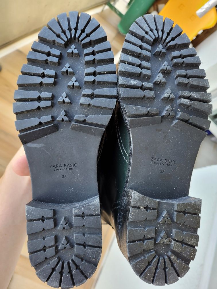 Zara Nowe Skórzane Botki 37 + Skórzane spodnie