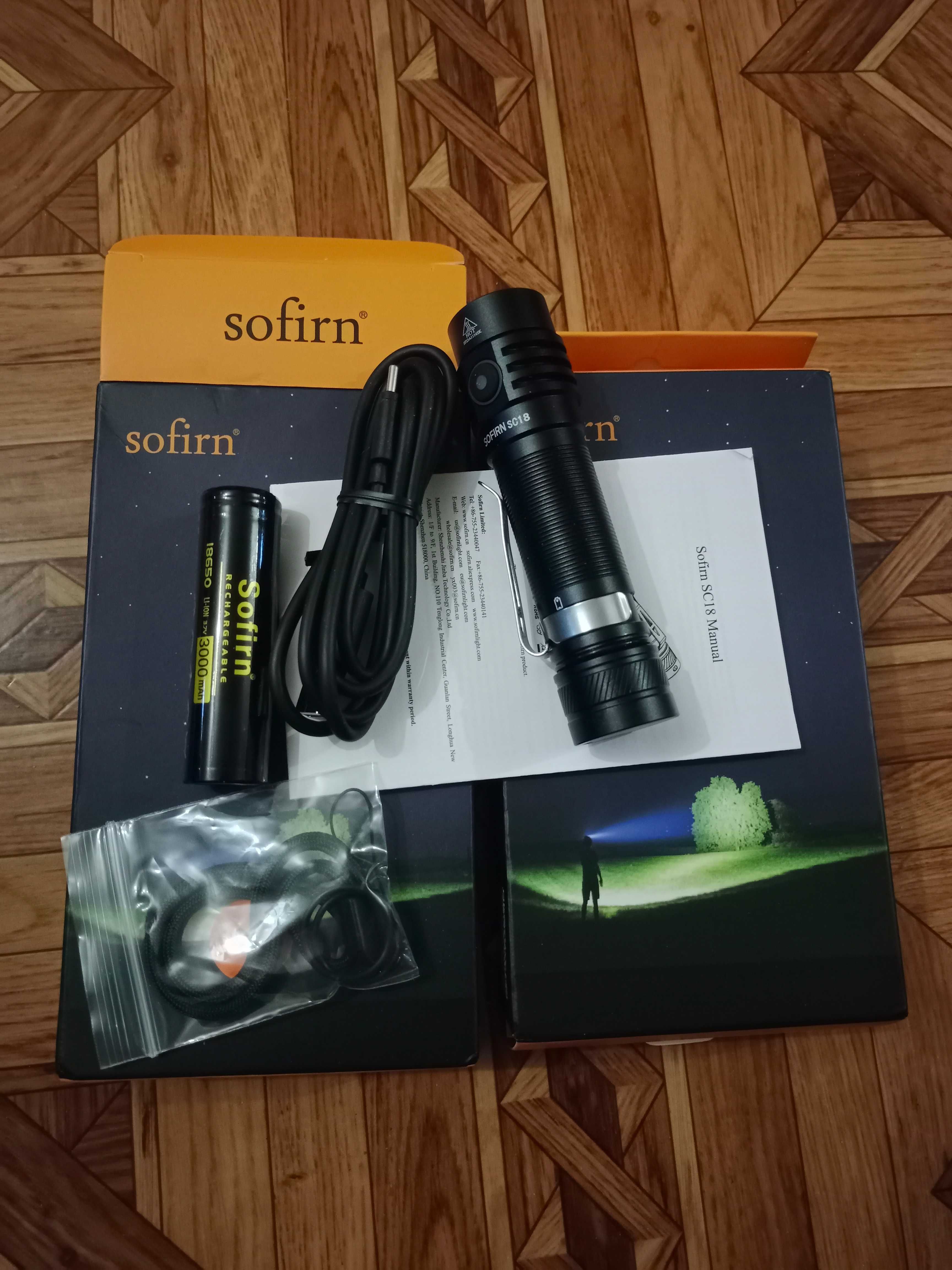 SOFIRN SC18 ручной EDC фонарик на аккумуляторе 18650