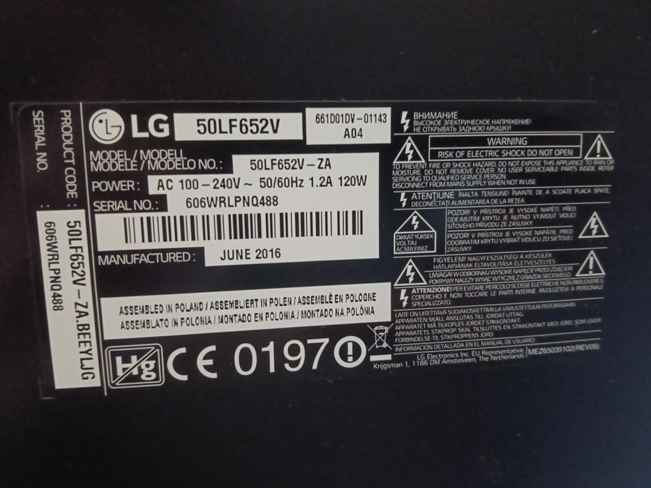 Telewizor LG 50LF652V Smart tv wifi