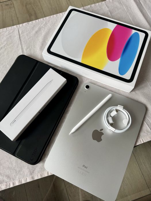 iPad 10. generacji 64 GB + Apple Pencil USB-C – zestaw jak nowy!