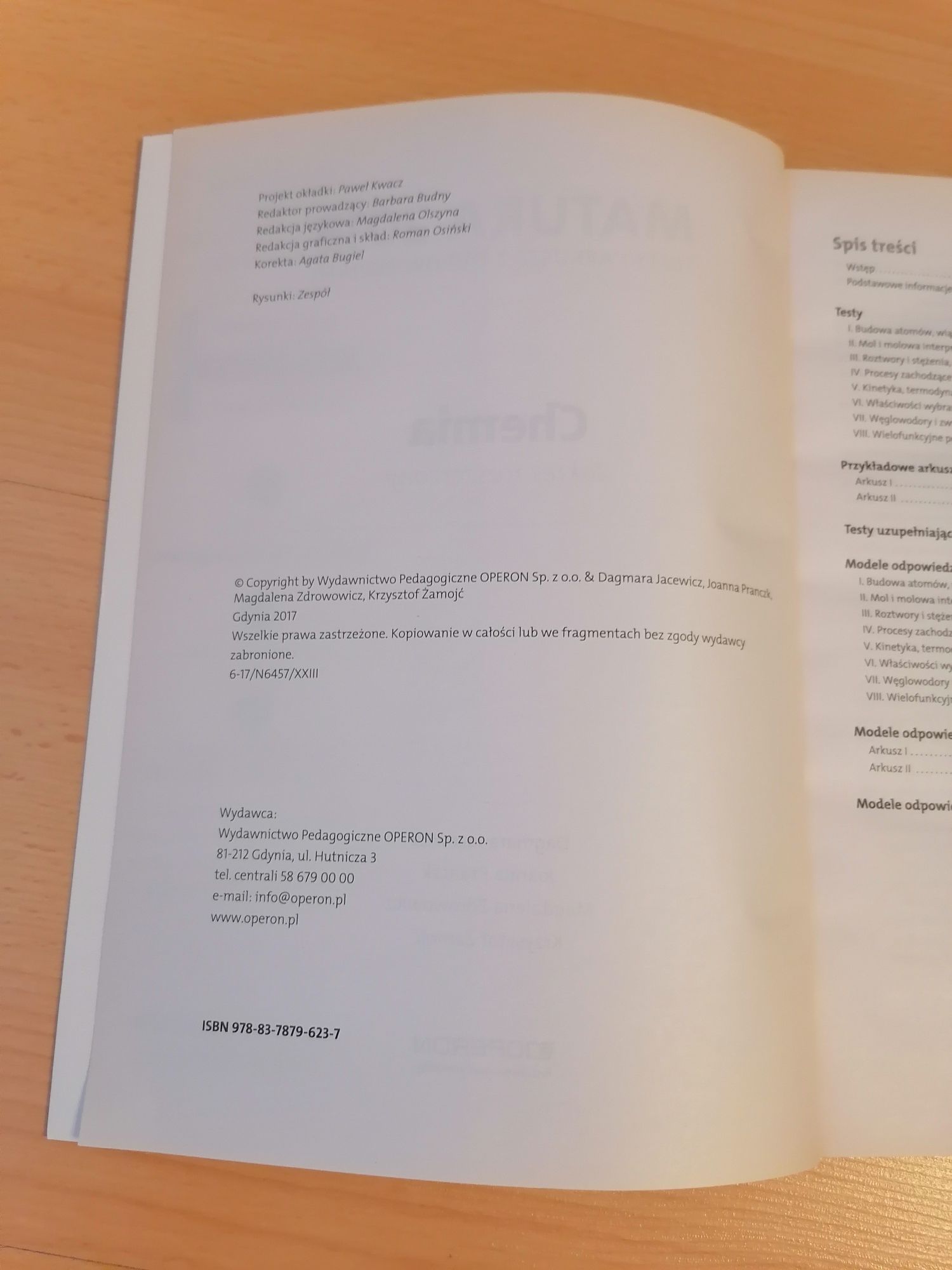 Matura 2018 chemia Operon