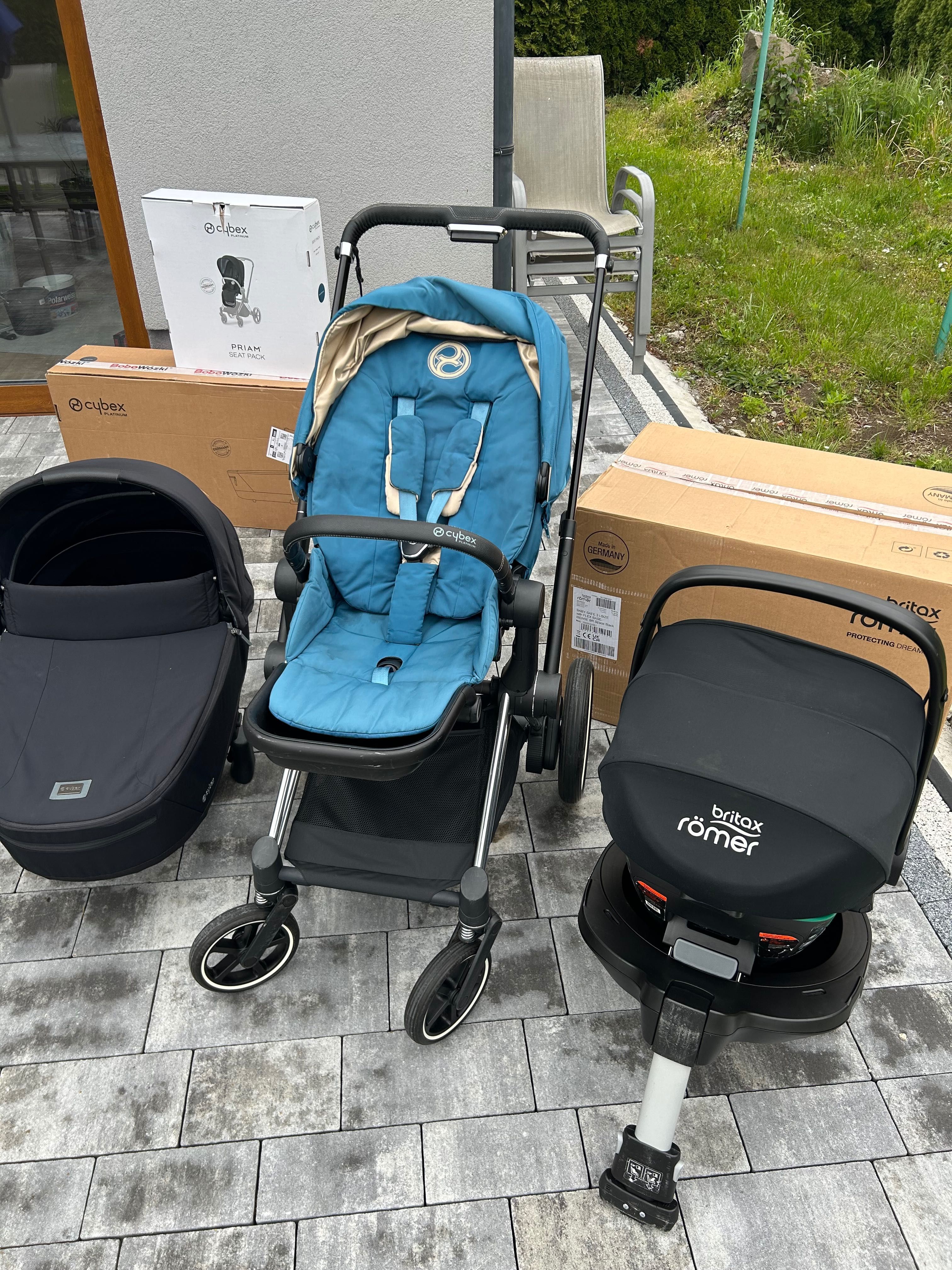 Cybex ePriam 4.0 + BRITAX BABY SAFE 3 i-Size z bazą ISOFIX