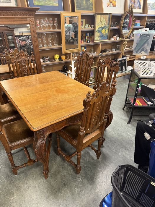 Stol z 6 krzeslami Vintage Retro