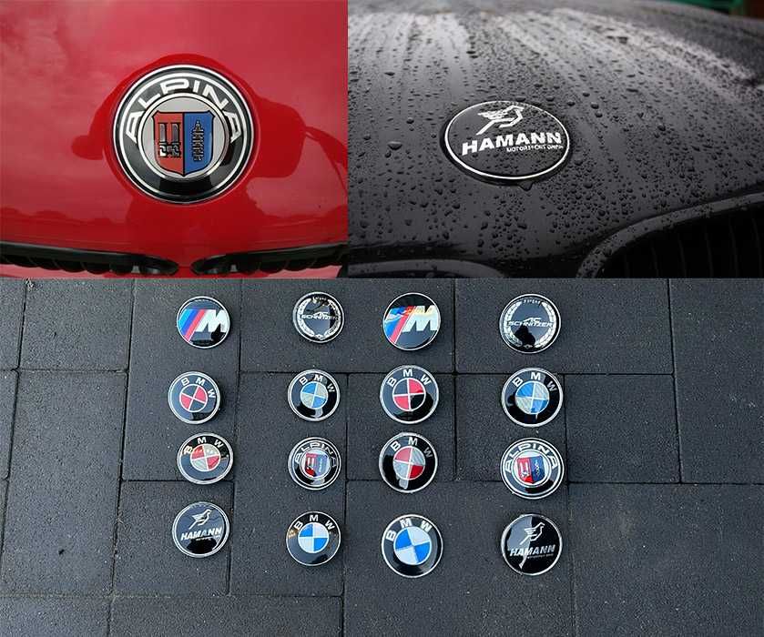 Эмблема значок БМВ BMW Hamann M Alpina 82мм 74мм на капот багажник