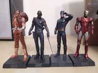 MARVEL figuras de coleção em chumbo c/ revista e embalagem