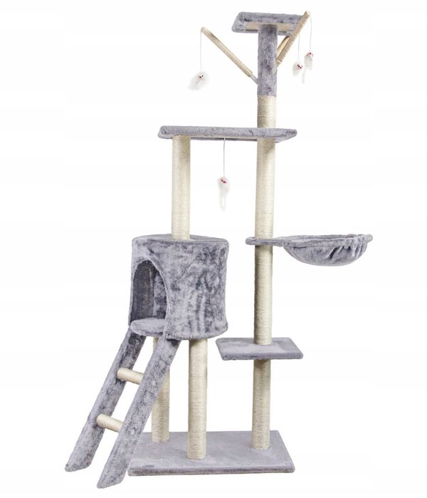 Дряпалка для кота 138 см•когтеточка для котика•будиночок для кішечки