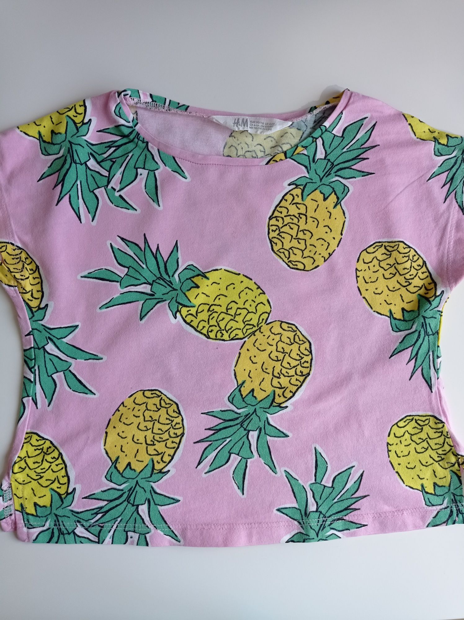 Koszulka t-shirt w ananasy H&M