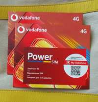 Пуста сім-карта для переносу номеру, power sim, Vodafone (є 2 шт.)