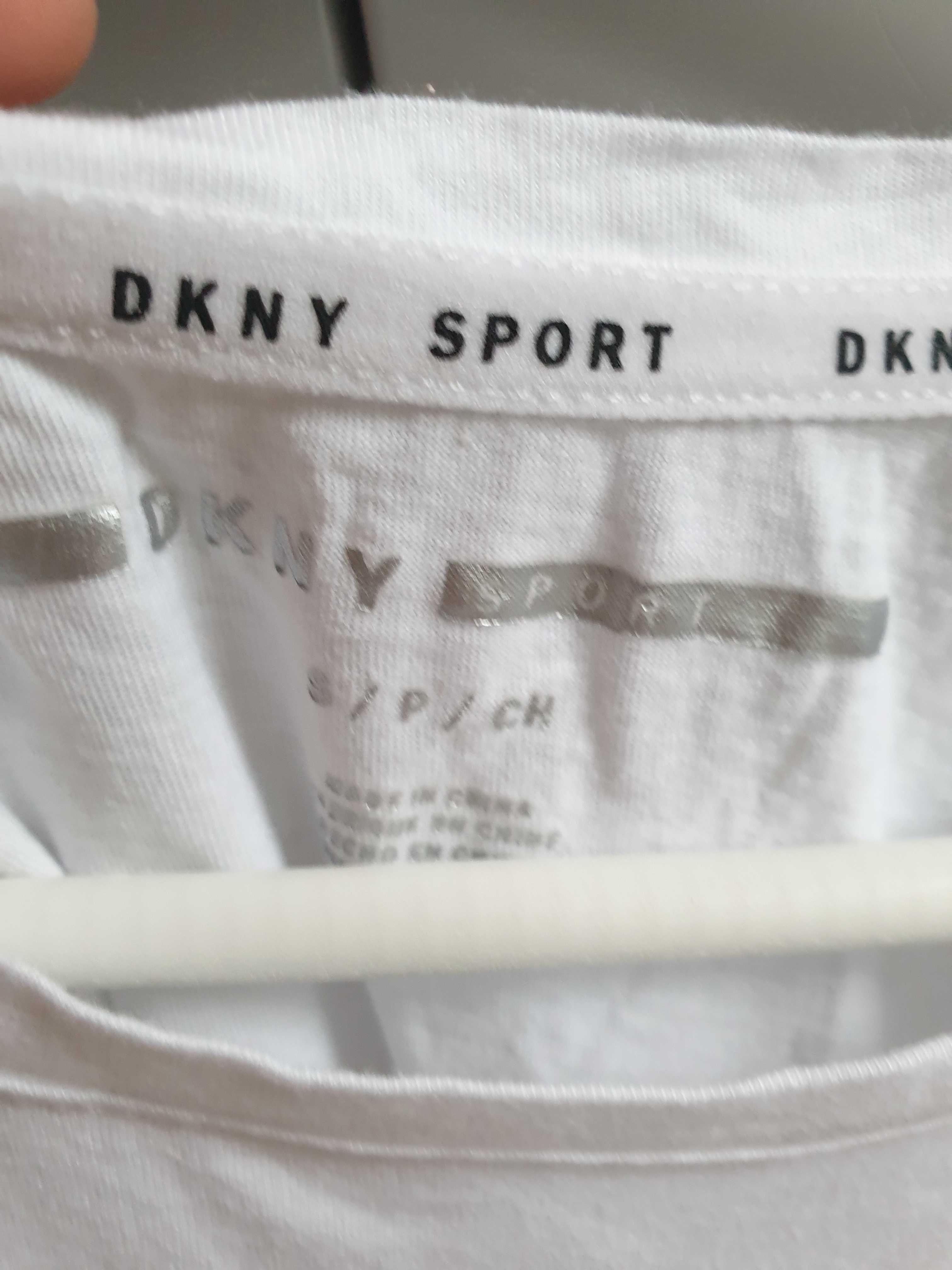 Biała koszulka t-shirt DKNY Sport S M L bawełna modal