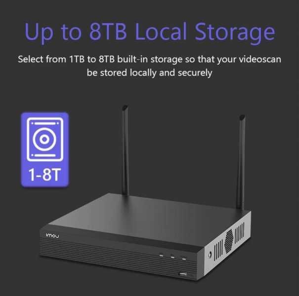Відеореєстратор IMOU NVR 8 каналів IP Wi-Fi | Full HD 1080P  (Dahua)
