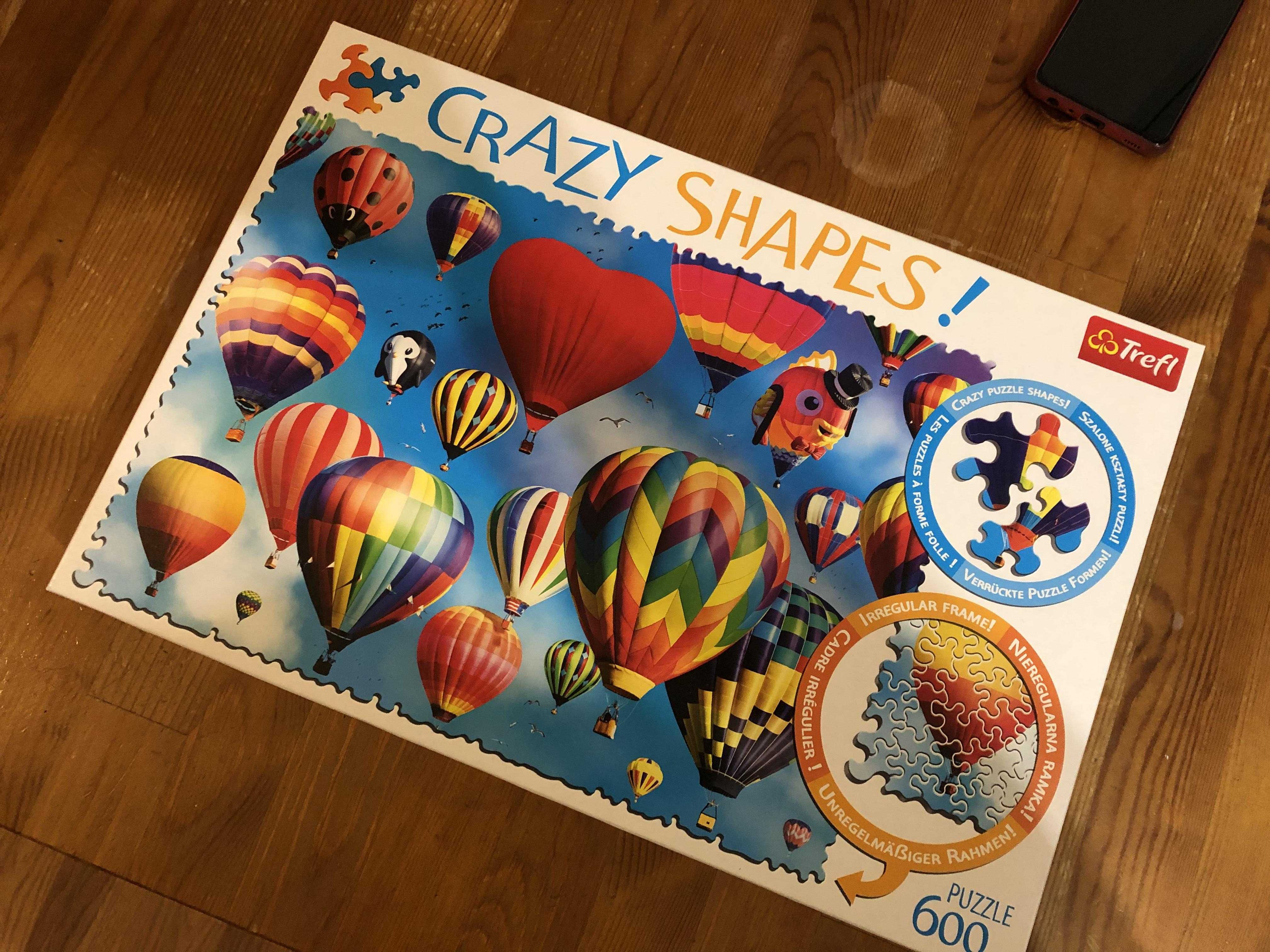 Puzzle "Kolorowe balony" 600 elementów Trefl Crazy Shapes