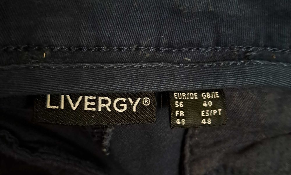 męskie spodnie granatowe bawełniane LIVERGY 56