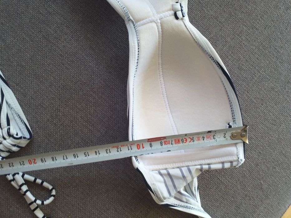 Strój kąpielowy ocean club r 36 S bikini biały w paski