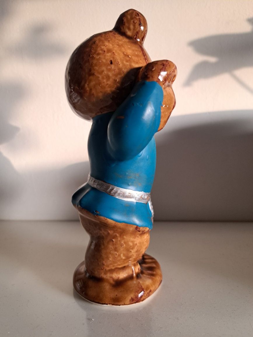 Porcelit,figurka ceramiczna,vintage,miś,PRL,ZSRR,ceramika