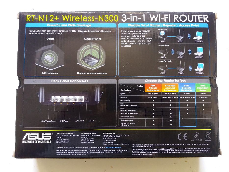 Router ASUS RT-N12+ Wireless-N300