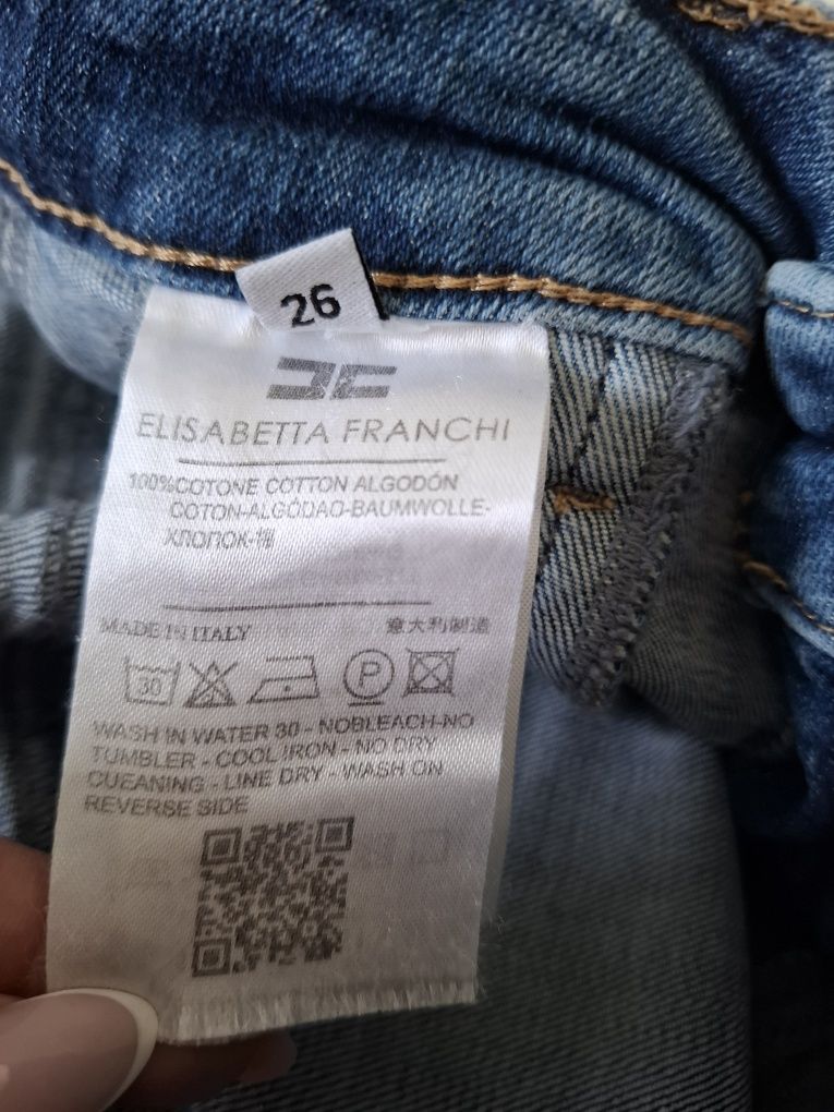 Nowe jeansowe spodnie dzwony Elisabetta Franchi S = 26