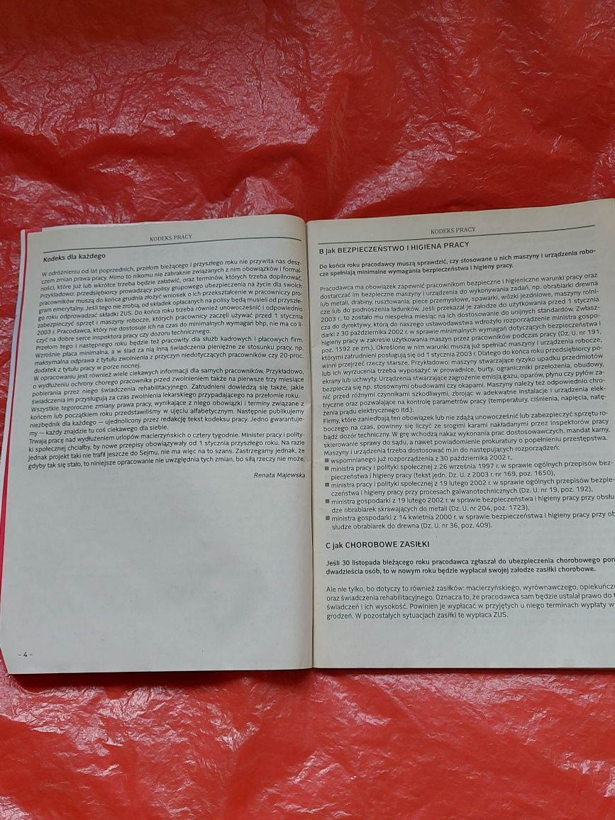 Czasopismo Kodeks Pracy 2005rok