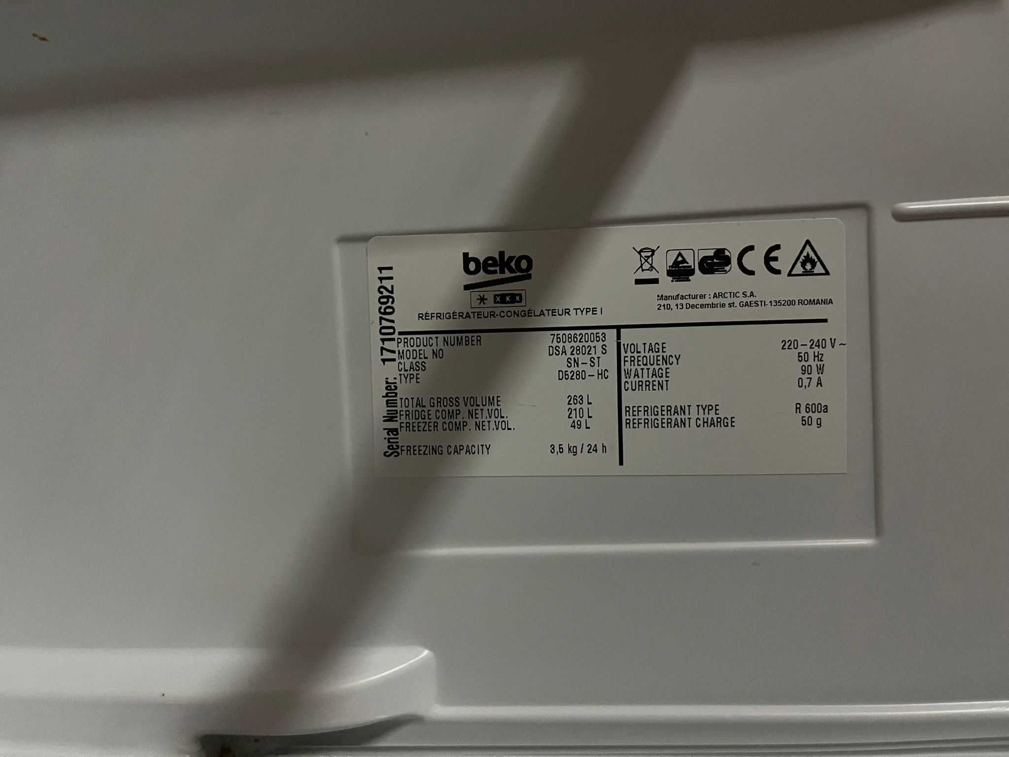 Frigorífico Beko DSA28021s