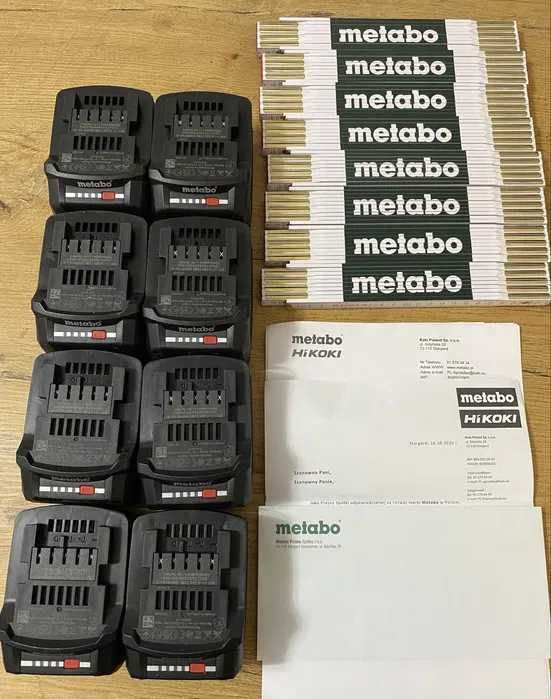 Akumulatory Metabo nowe 4 szt ! 4AH Polska dystrybucja bateria HiKoki