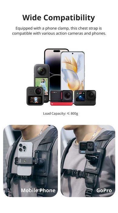 Obrotowy klips Ulanzi CO62 do plecaka do kamer GoPro Insta360 DJI