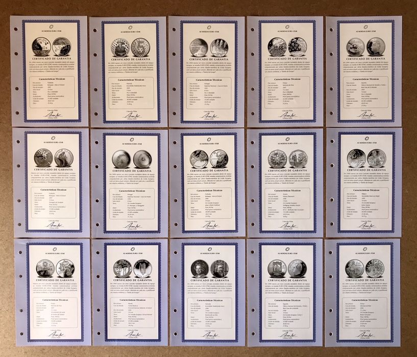 Euros Comemorativos Euro-Star em Prata Proof