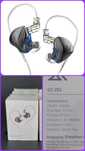 KZ - ZEX Azul In Ears NOVO Fones de ouvido / Auriculares