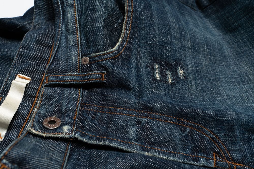 MAURO GRIFONI Distressed Denim Jeans Pony Patch  [Pmh016451]
