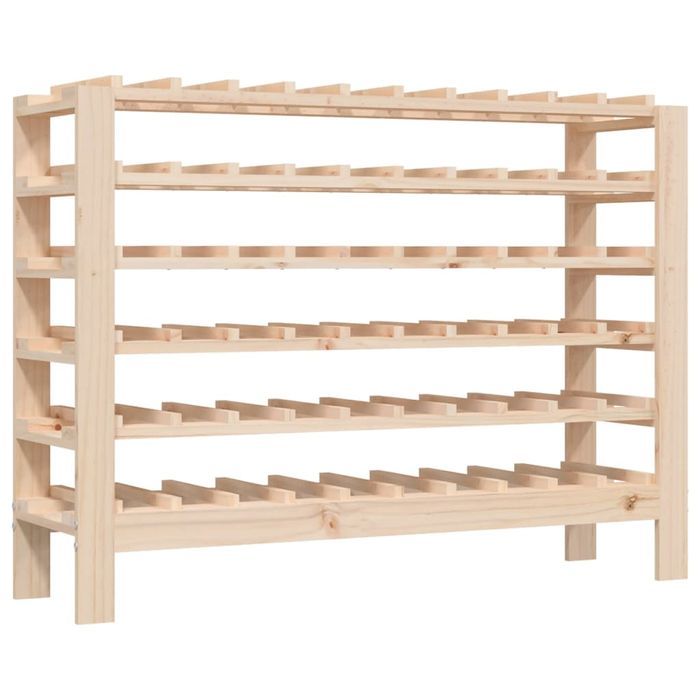 vidaXL Stojak na wino, 109,5x30x82 cm, lite drewno sosnowe