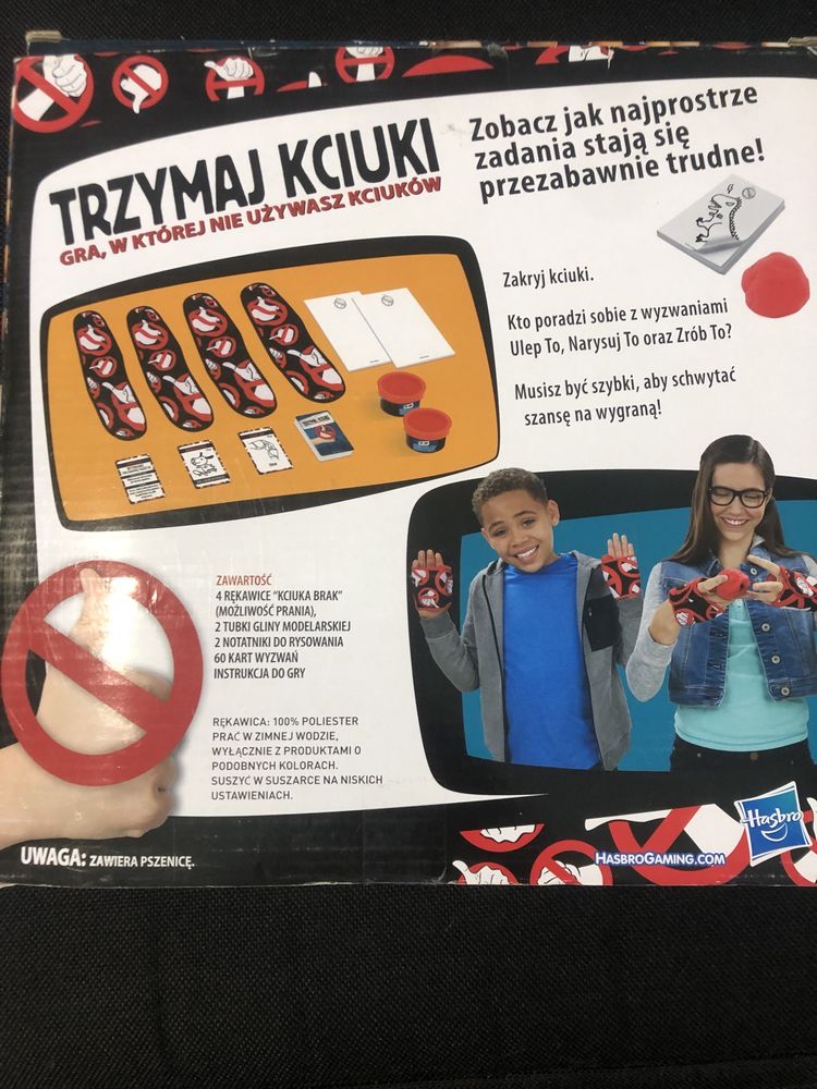 Hasbro gra ‚Trzymaj kciuki - gra, w której nie używasz kciuków’