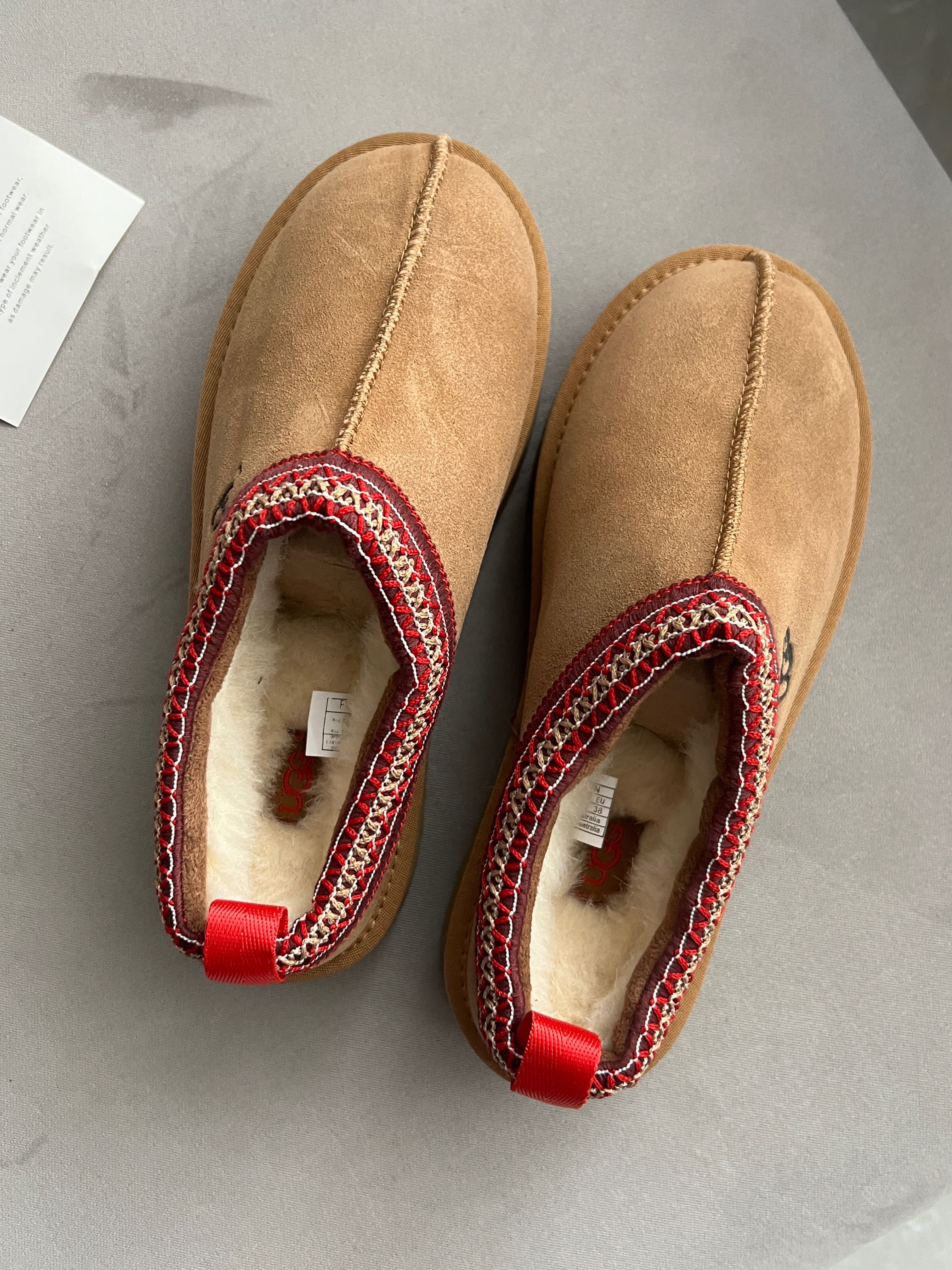 Ugg tazz 38 rozmiar bezowe brązowe z czerwoną