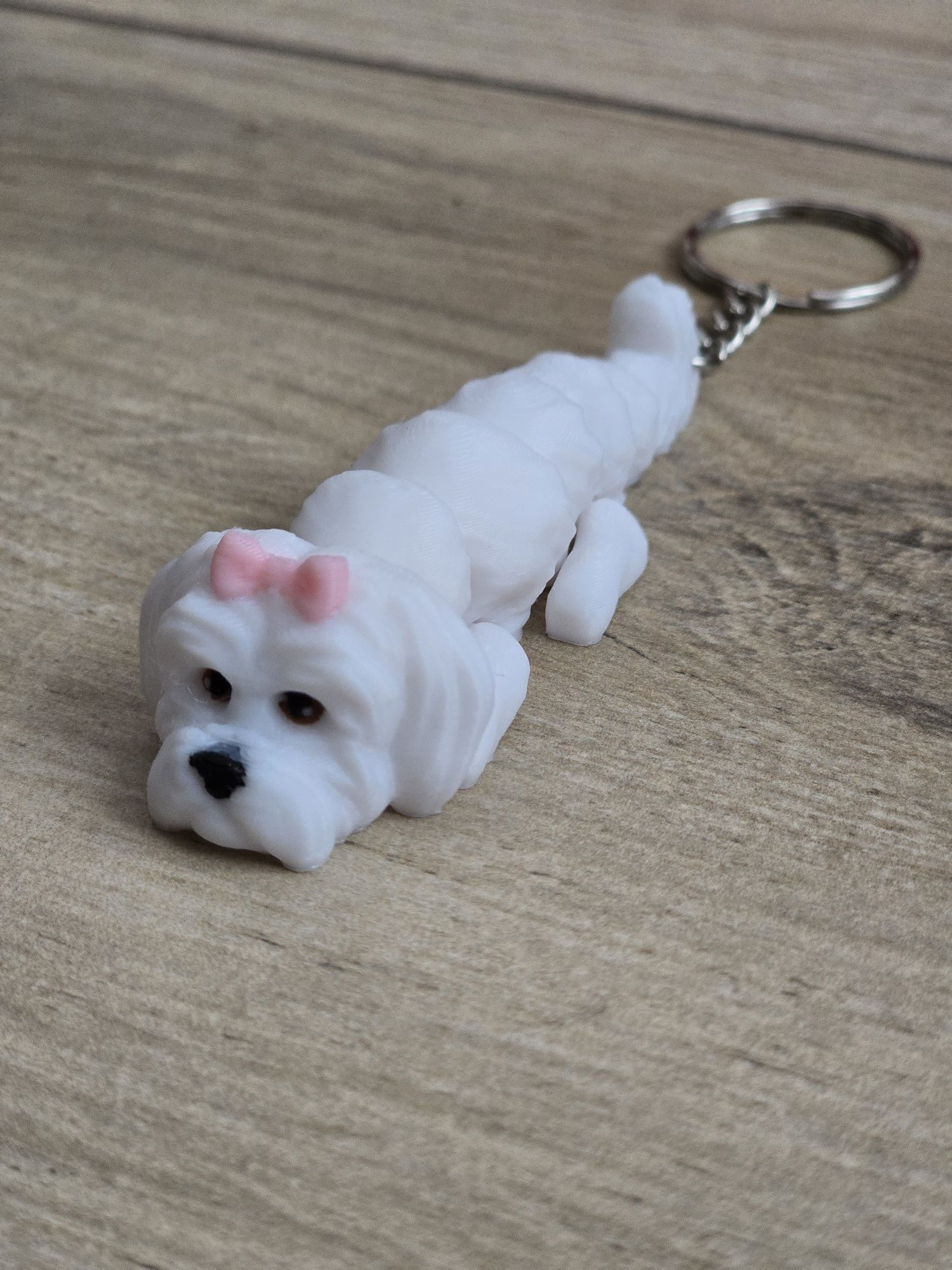 Breloczek Maltańczyk 3d - Seria Psów Dog Brelok Druk3d fidget Keychain
